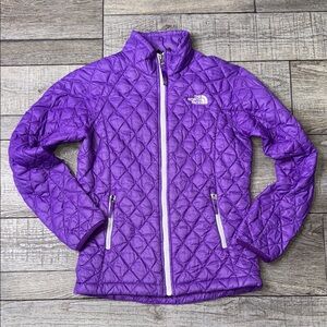 The North Face Kids Quilted Purple Puffer Jacket